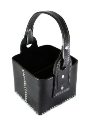 Canasta matera 4×4 de cuero premium