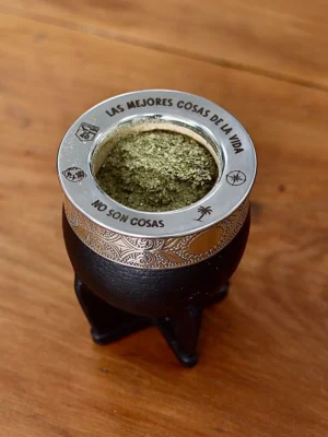 Mate imperial de calabaza y alpaca personalizado