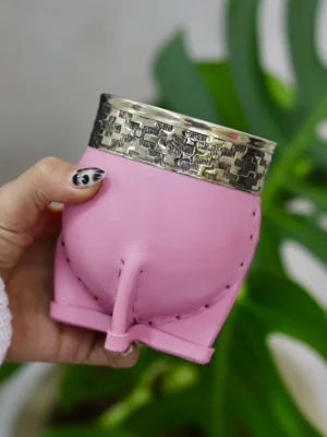 Mate imperial de alpaca rosa