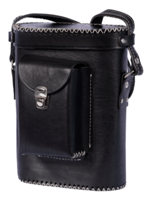 Bolso matero de cuero con bolsillo