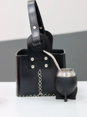 Mate torpedo + bombilla + Canasta cuero
