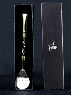 Bombillón recto de alpaca recto dorado