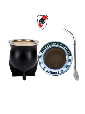 Mate camionero uruguayo River Plate +bombilla