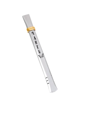 Bombilla chata de acero personalizada