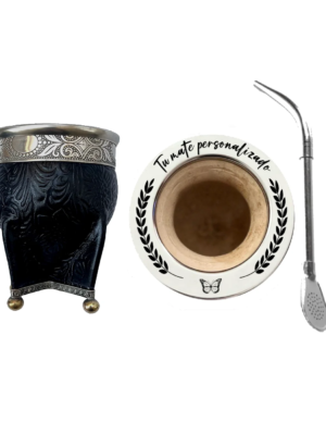 Imperial con base y bolitas personalizado • bombilla acero