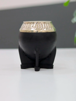 Mate torpedo de alpaca cincelada