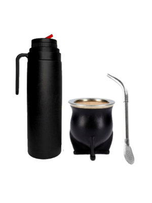 Combo A1 black • bombilla acero