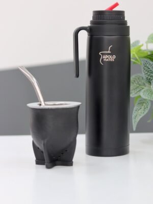 Combo black • mate camionaro • bombilla acero