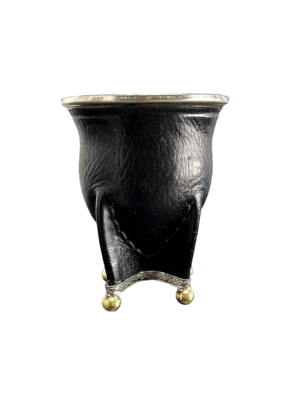 Mate camionero de alpaca con base y bolitas