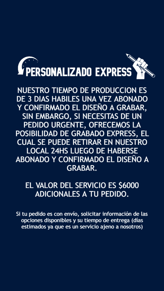 Personalizado express extra 24hs - Apolo Mates