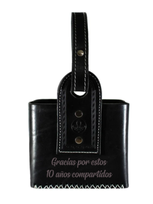 Canasta matera personalizada 4×4 de cuero premium