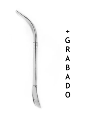 Bombilla pico de loro de alpaca personalizada