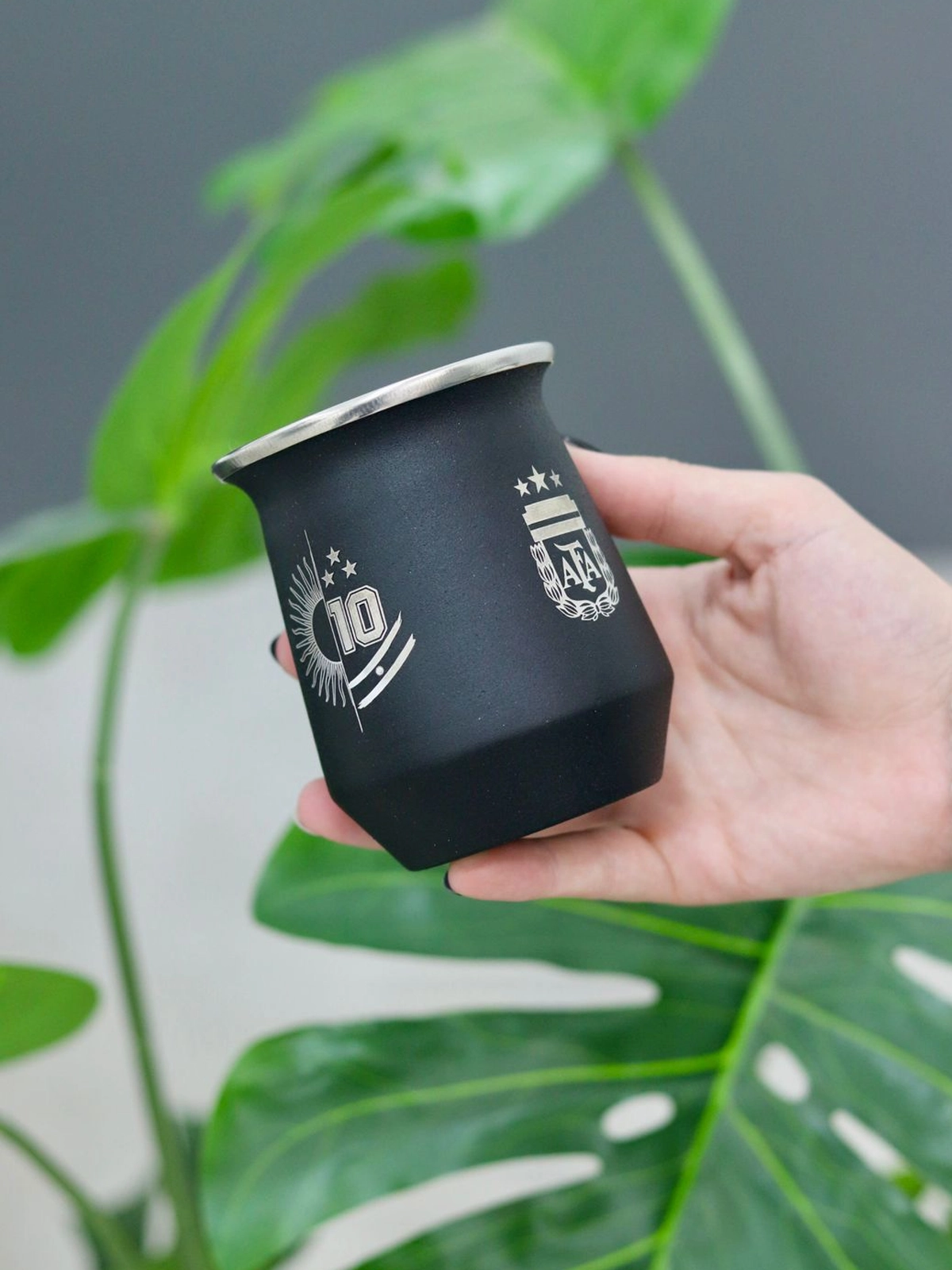 Mate de acero térmico diamante personalizado - Imagen 2