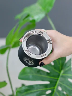 Mate de acero térmico diamante personalizado