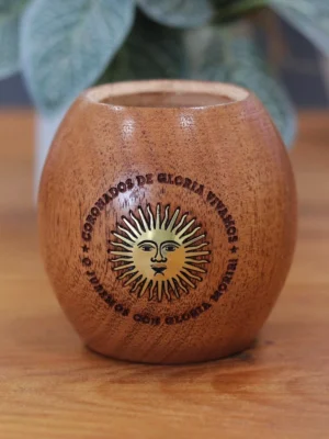 Mate de algarrobo con aplique Classic
