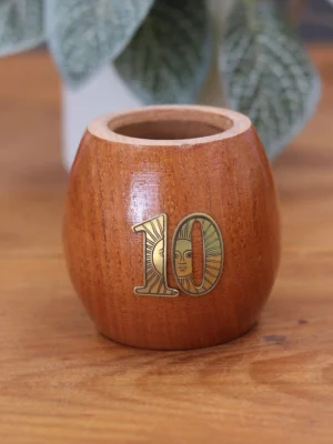 Mate de algarrobo con aplique Small