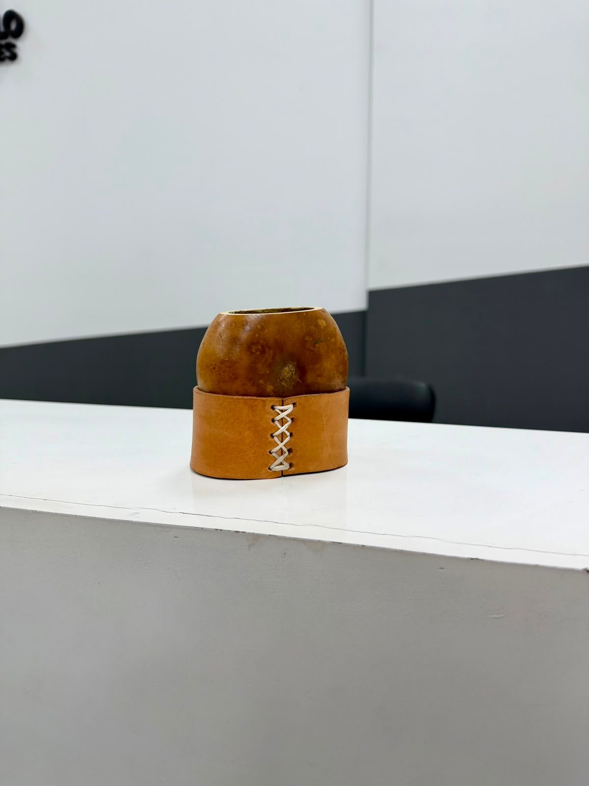 Mate galleta con base de cuero vaqueta - Imagen 6